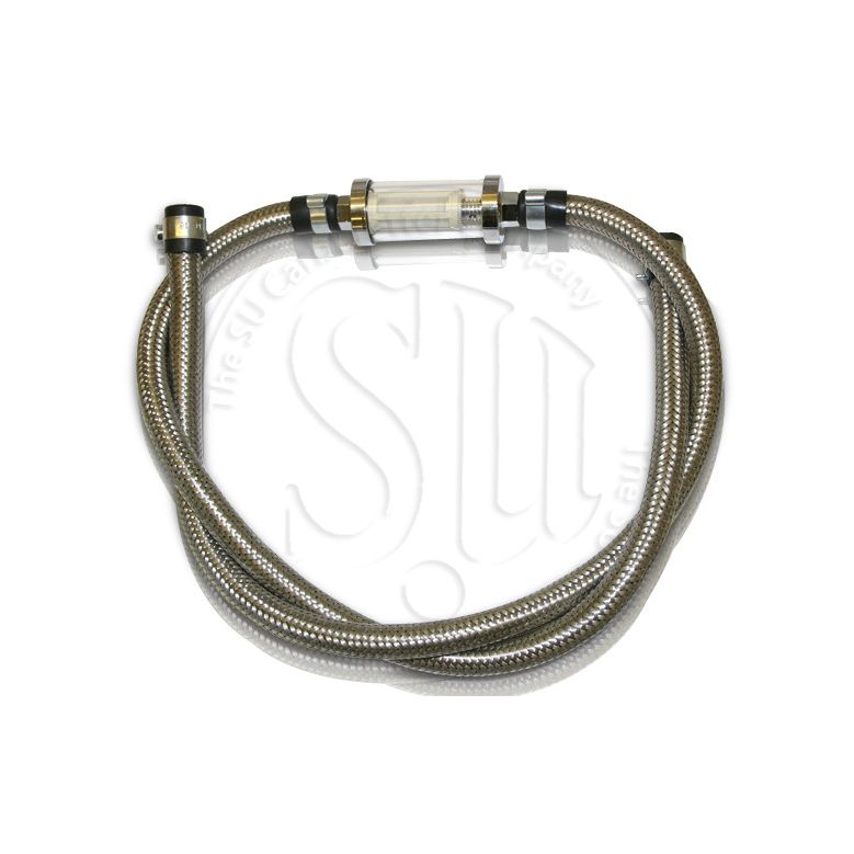 Braided Fuel Hose Kit including Filter 1/4in (6mm)