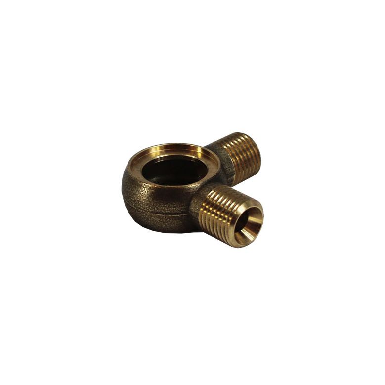 Double Brass 90 deg Banjo - 1/4" BSP Thread