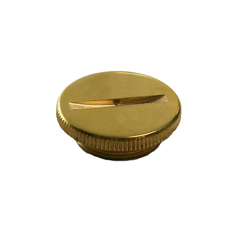 Slotted Round Knurled Edge Brass Damper Cap
