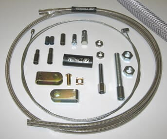 Venhill Stainless Braided Throttle Kit — 1 Metre — VEN-UKCC-B1M
