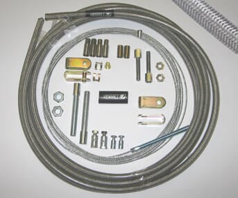 Venhill Stainless Braided Throttle Kit — 4 Metre — VEN-UKCC-B4M